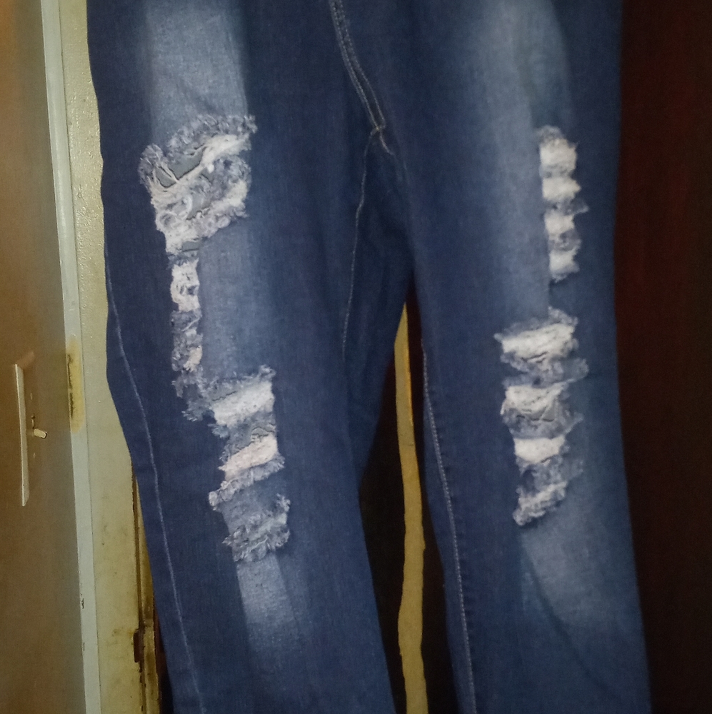 Plus size fashion Nova distressed jeans 3x